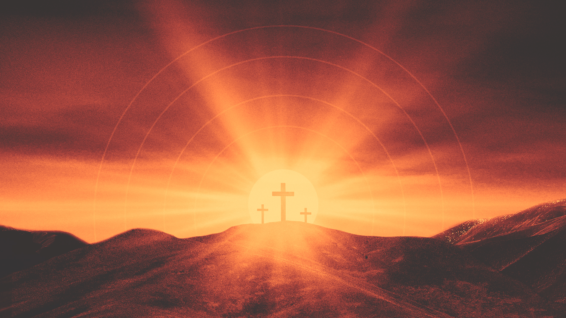Road To Redemption 3 Crosses - Blank